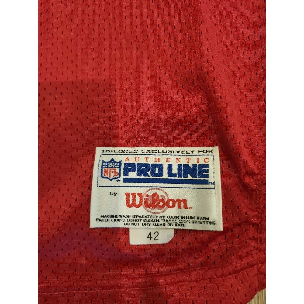 Authentic Game 1993 San Francisco 49ers Steve Young Red Jersey Old Wilson 42 - Picture 4 of 9